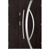 Porte d'entrée double CASTOR 120x200 cm wengé