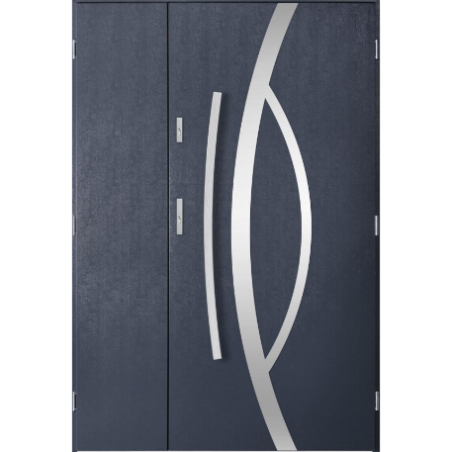 Porte d'entrée double CASTOR 130x200 cm anthracite