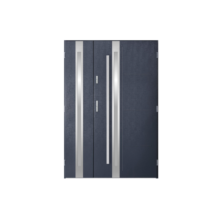 Porte d'entrée double GALILÉE 130x200 cm anthracite