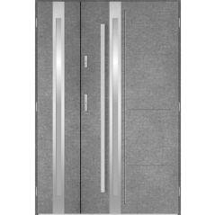 Porte d'entrée double GALILÉE 130x200 cm béton