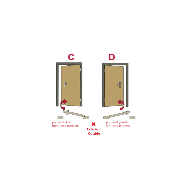 Porte d'entrée double GALILÉE 130x200 cm béton