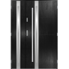 Porte d'entrée double GALILÉE 120x200 cm noir