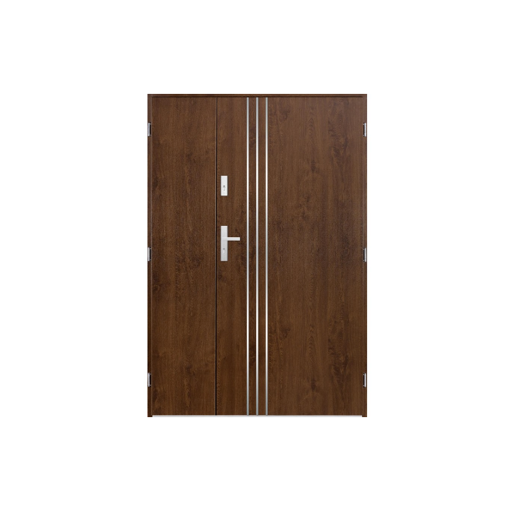 Porte d'entrée double GAMO 120x200 cm noyer