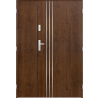 Porte d'entrée double GAMO 130x200 cm noyer