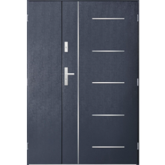 Porte d'entrée double CORTAZ 120x200 cm anthracite