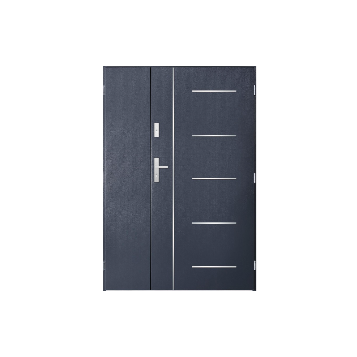 Porte d'entrée double CORTAZ 120x200 cm anthracite