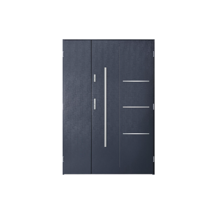 Porte d'entrée double PIRAS 120x200 cm anthracite