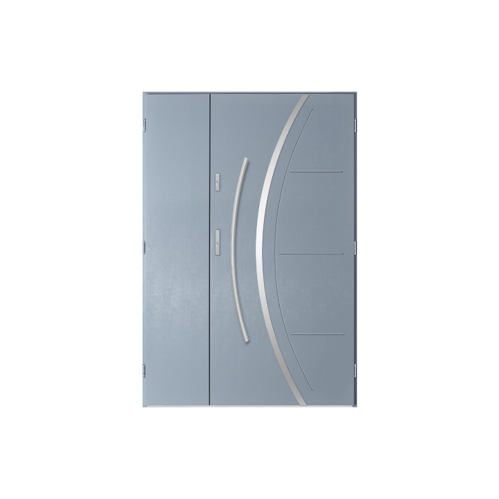 Porte d'entrée double FELIX 120x200 cm anthracite clair