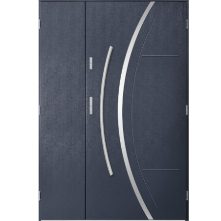 Porte d'entrée double FELIX 130x200 cm anthracite