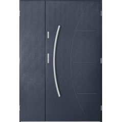Porte d'entrée double LYNX 130x200 cm anthracite