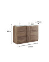 Ensemble salle de bain JUPITER mercure 122 x 86 x 47 cm