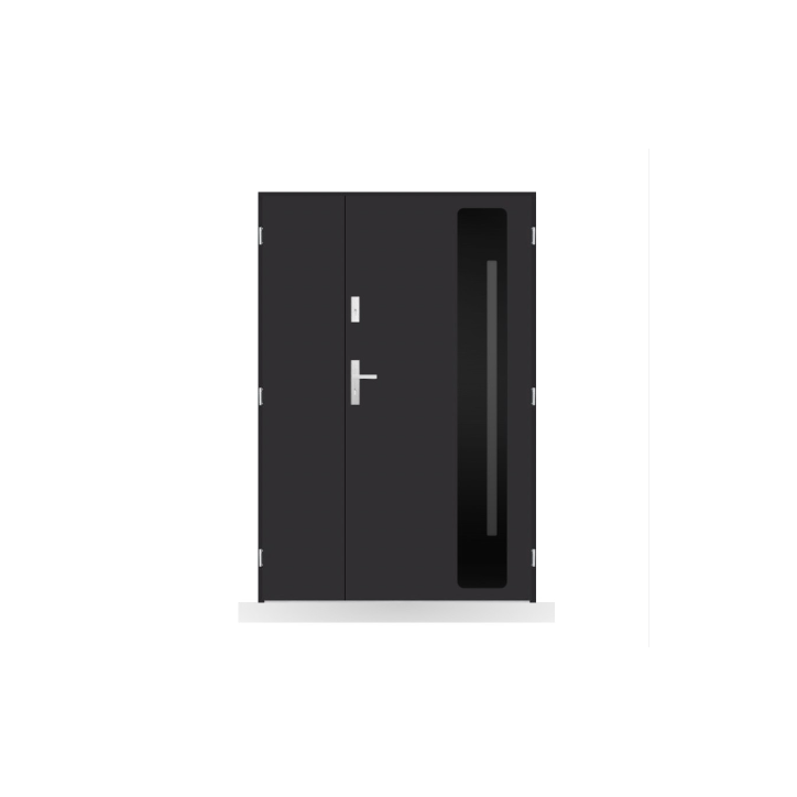 Porte d'entrée double Sixtine - 130/140/150x208cm