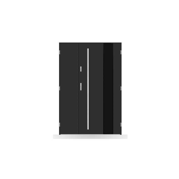 Porte d'entrée double Eulalie - 130/140/150x208cm