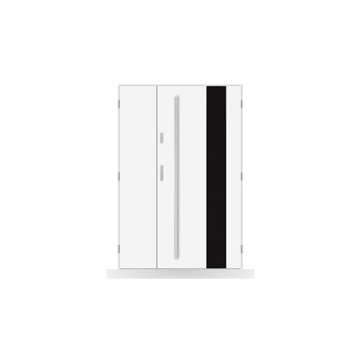 Porte d'entrée double Eulalie - 130/140/150x208cm