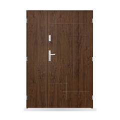 Porte d'entrée double Anselme - 130/140/150x208cm