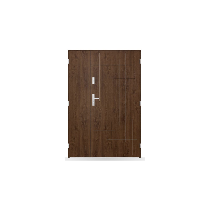 Porte d'entrée double Anselme - 130/140/150x208cm