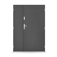 Porte d'entrée double Anselme - 130/140/150x208cm