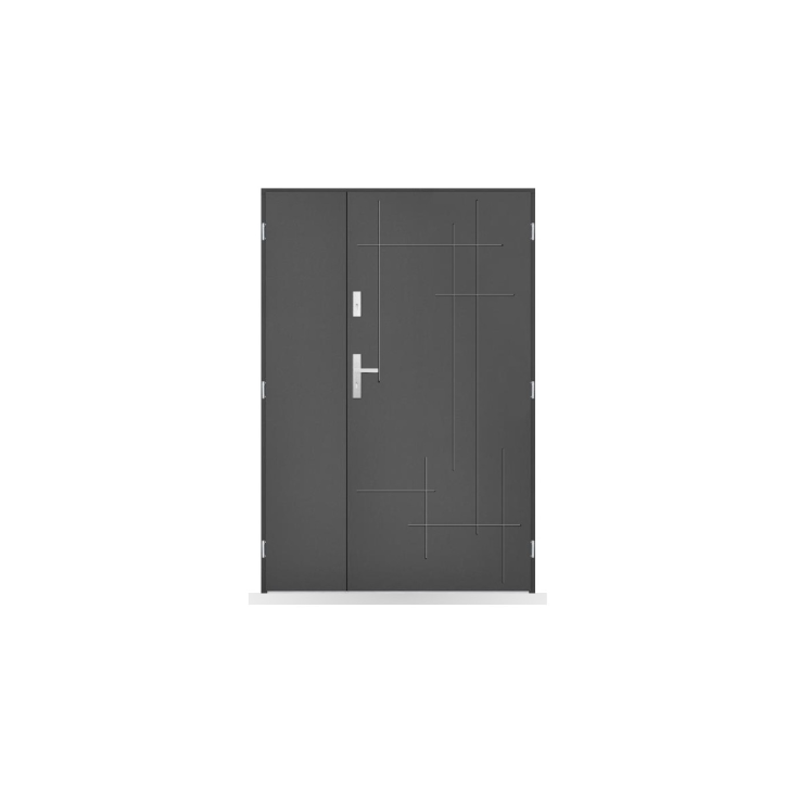 Porte d'entrée double Anselme - 130/140/150x208cm