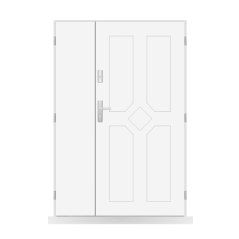 Porte d'entrée double Azélie - 130/140/150x208cm