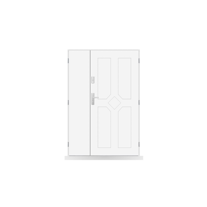 Porte d'entrée double Azélie - 130/140/150x208cm
