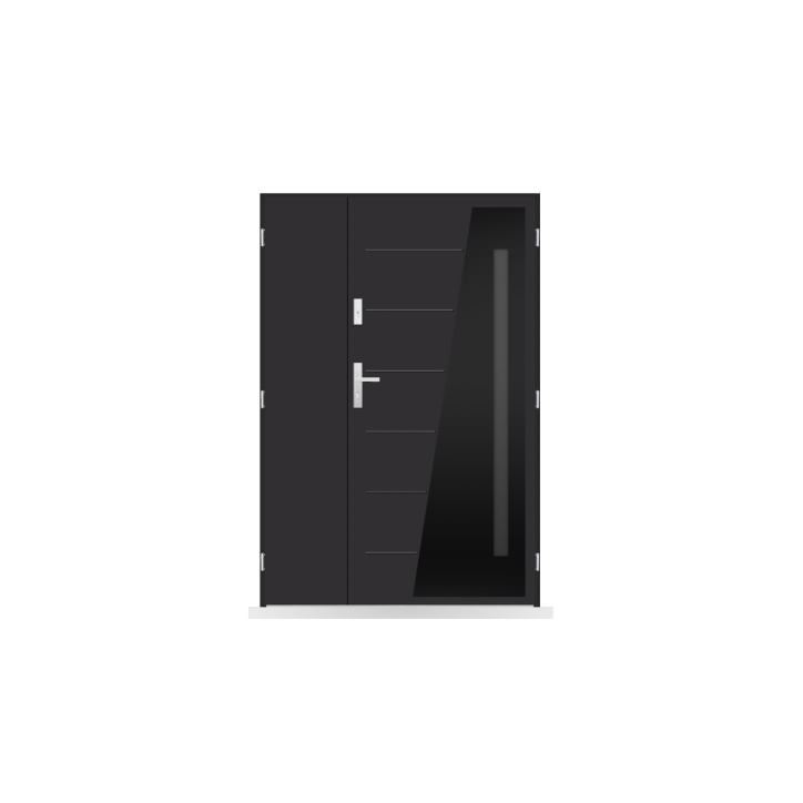 Porte d'entrée double Apolline - 130/140/150x208cm