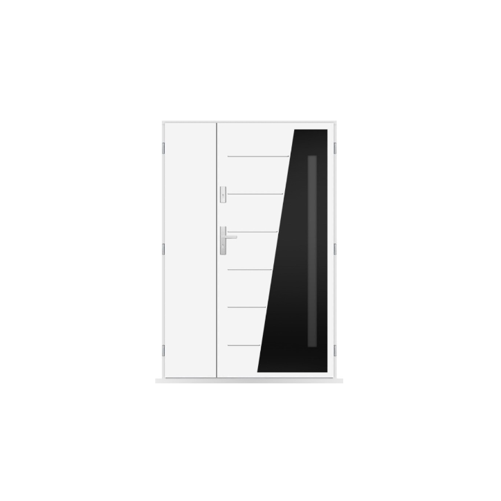 Porte d'entrée double Apolline - 130/140/150x208cm