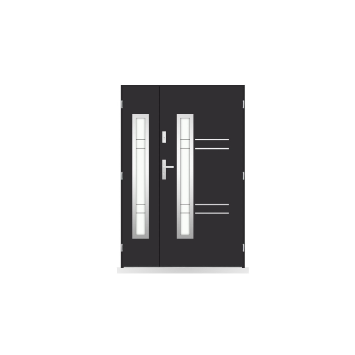 Porte d'entrée double Zéphyr - 130/140/150x208cm