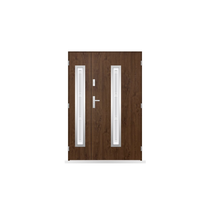 Porte d'entrée double Isolde - 130/140/150x208cm