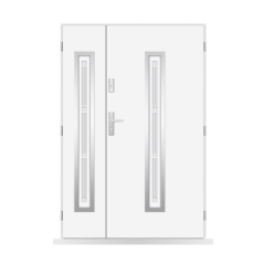 Porte d'entrée double Isolde - 130/140/150x208cm