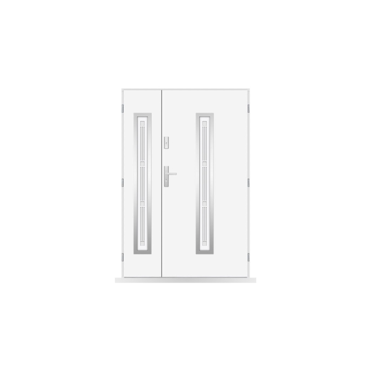 Porte d'entrée double Isolde - 130/140/150x208cm