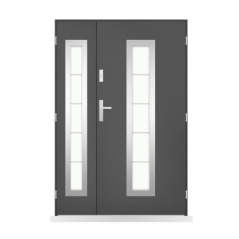 Porte d'entrée double Amaury - 130/140/150x208cm