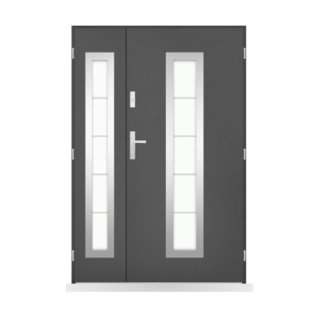 Porte d'entrée double Amaury - 130/140/150x208cm