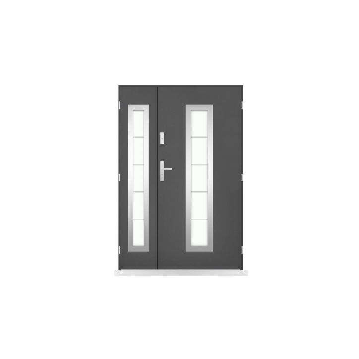 Porte d'entrée double Amaury - 130/140/150x208cm