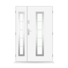 Porte d'entrée double Amaury - 130/140/150x208cm