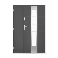 Porte d'entrée double Ondine - 130/140/150x208cm