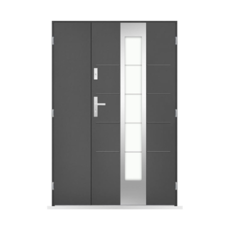 Porte d'entrée double Ondine - 130/140/150x208cm