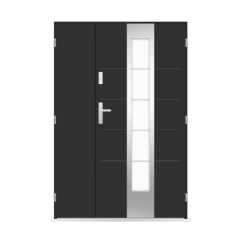 Porte d'entrée double Ondine - 130/140/150x208cm