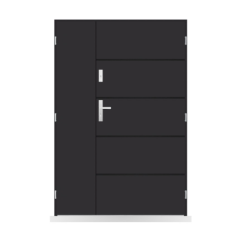 Porte d'entrée double Soline - 130/140/150x208cm