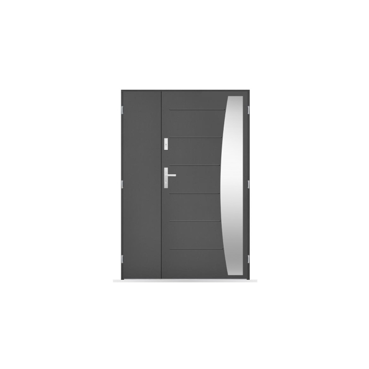 Porte d'entrée double Théophane - 130/140/150x208cm