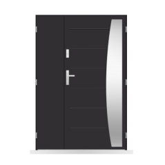 Porte d'entrée double Théophane - 130/140/150x208cm