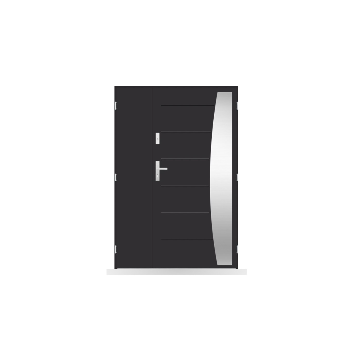 Porte d'entrée double Théophane - 130/140/150x208cm