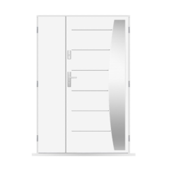Porte d'entrée double Théophane - 130/140/150x208cm