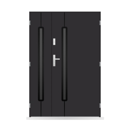Porte d'entrée double Ysée - 130/140/150x208cm