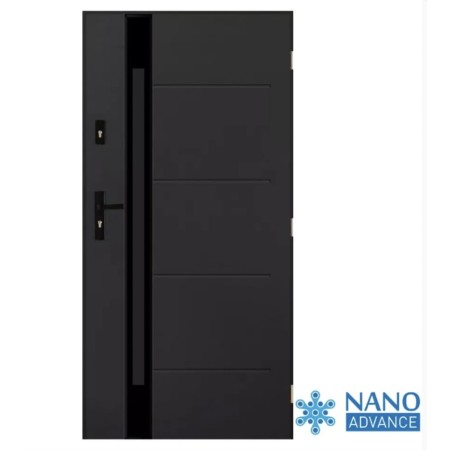 Porte d'entrée DORADE 90 cm 72 mm en acier inoxydable en 3 couleurs