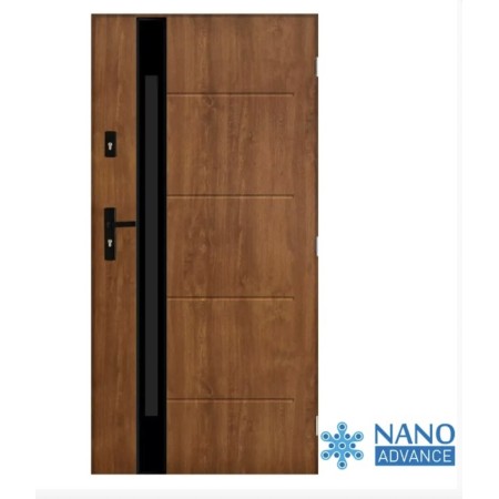 Porte d'entrée DORADE 80 cm 72 mm en acier inoxydable en 3 couleurs