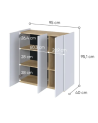 Buffet blanc brillant Facile - 95 cm