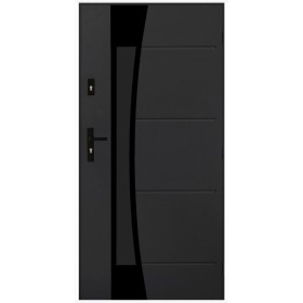 Porte d'entrée SATURNE 02 100 cm 72 mm en acier inoxydable en 3 couleurs