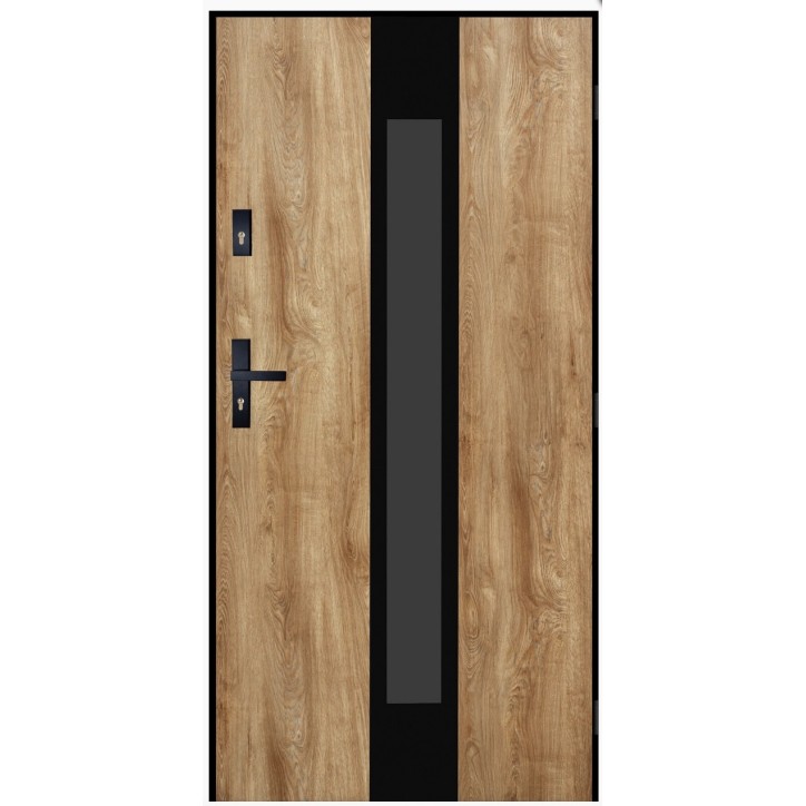 Porte d'entrée Mars en winchester 100x200 cm