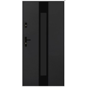 Porte d'entrée MARCIO 90 cm 72 mm en acier inoxydable en 3 couleurs