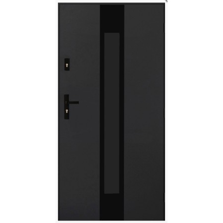 Porte d'entrée MARCIO 90 cm 72 mm en acier inoxydable en 3 couleurs